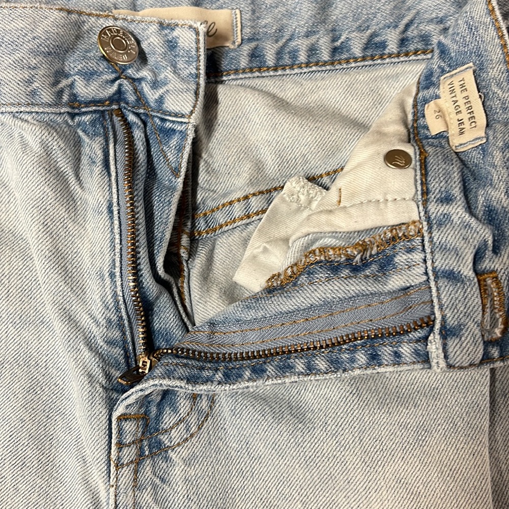 Madewell The Perfect Vintage Jean Distressed Size 26 - Picture 6 of 14